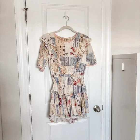 LoveShackFancy Natasha Dress Multi Patchwork - Picture 4 of 9